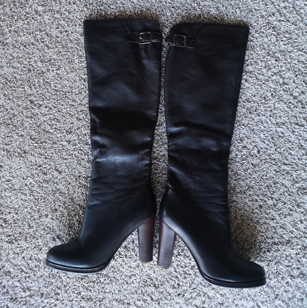Leather high boots